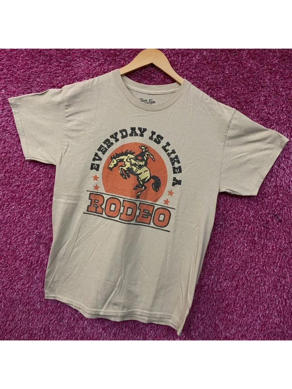 Junk Food Everyday is Like a Rodeo Graphic T-Shirt Medium